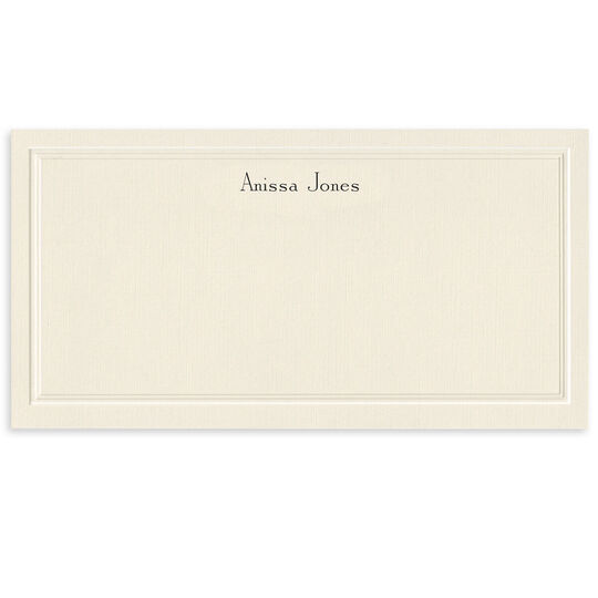 Distinctive Ecru Linen Flat Note Cards